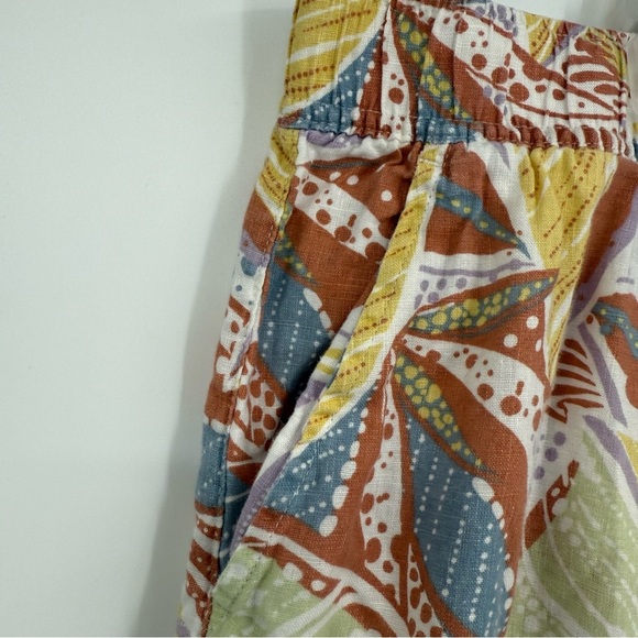 C & C California Pants Womens Size XL Floral Linen Wide Leg Pull On Casual Beach - Picture 7 of 11